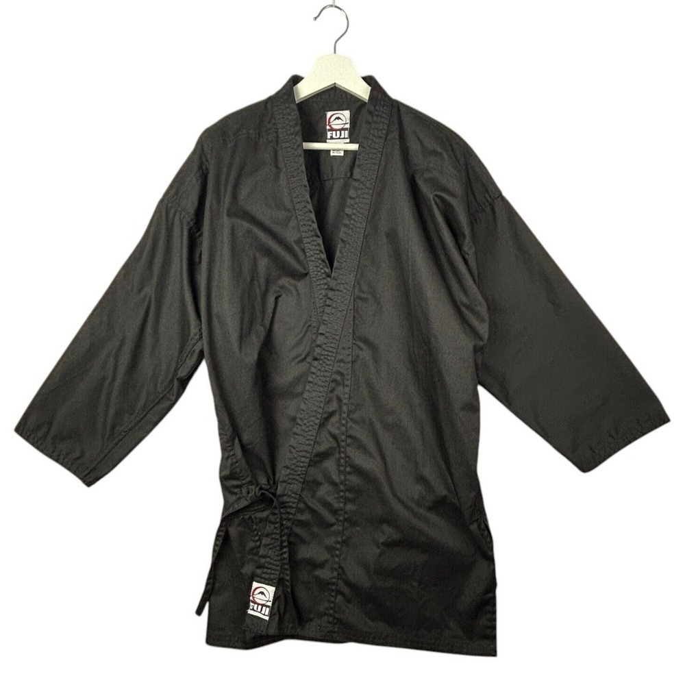 Fuji GI Jacket Student Size 4 Kimono Black Karate Martial Arts Jiu Jitsu Top